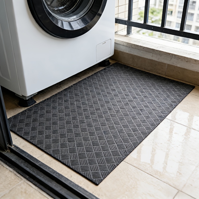 TEMU Black Heavy-duty Rubber Floor Mat, Suitable For Entrance Doors, Garden Entrances, Patios, Kitchens, , Etc. It Has Strong Friction, Is
