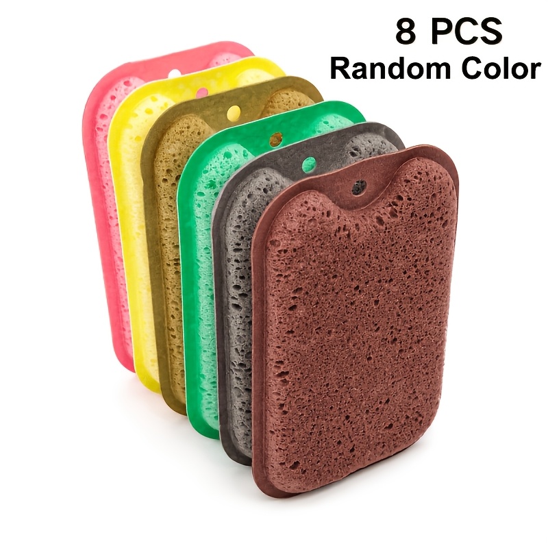 TEMU 8pcs Set Of High-density Individual Kitchen Sponges, Non-scratching Strong And Wear-resistant Scouring Pads, Super Absorbent Dishwashing Cloths,