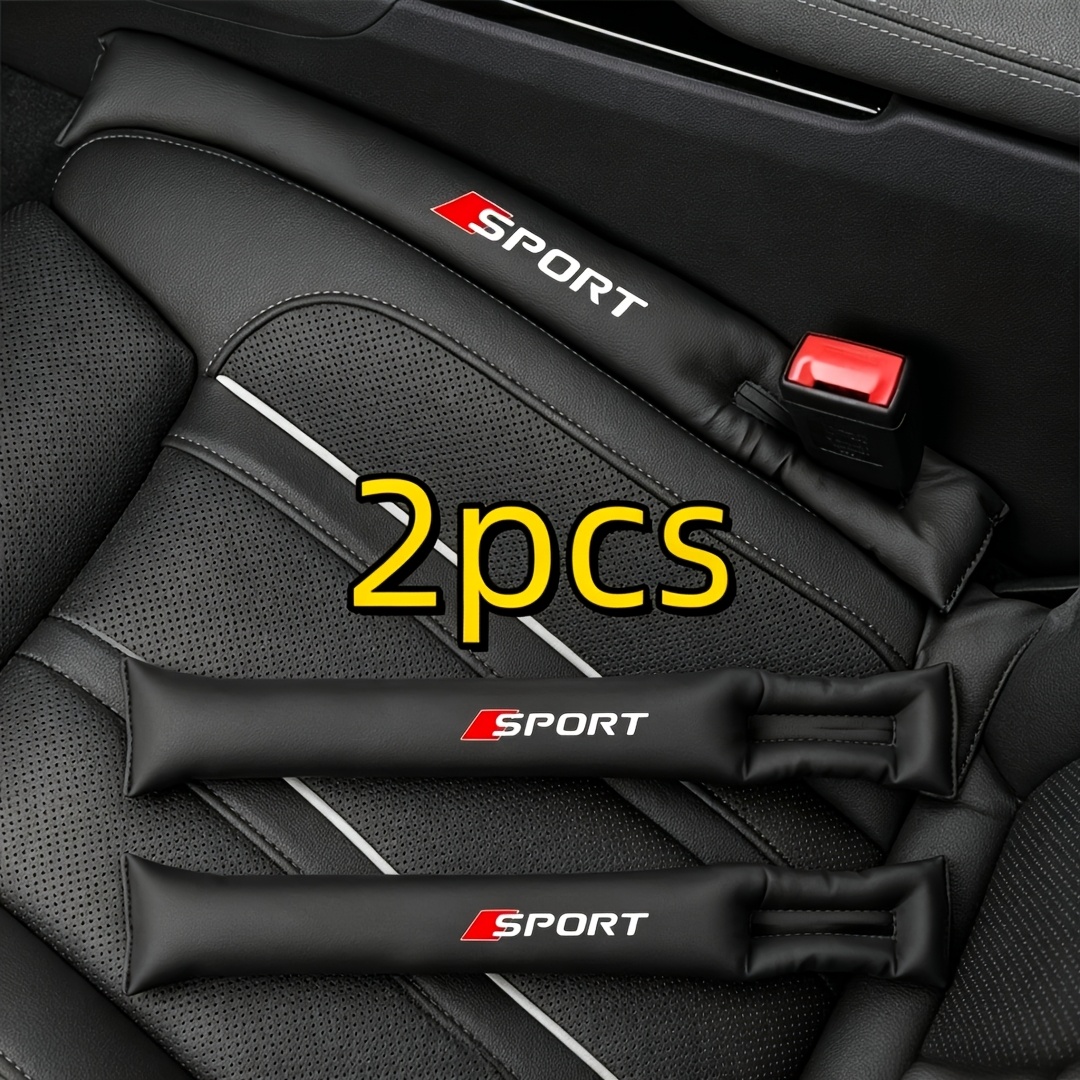 TEMU 2pcs Car Seat Filling Pads, Soft Faux Leather Cushions, Universal Auto Interior Decor Pads, Multifunctional Car Storage Additions