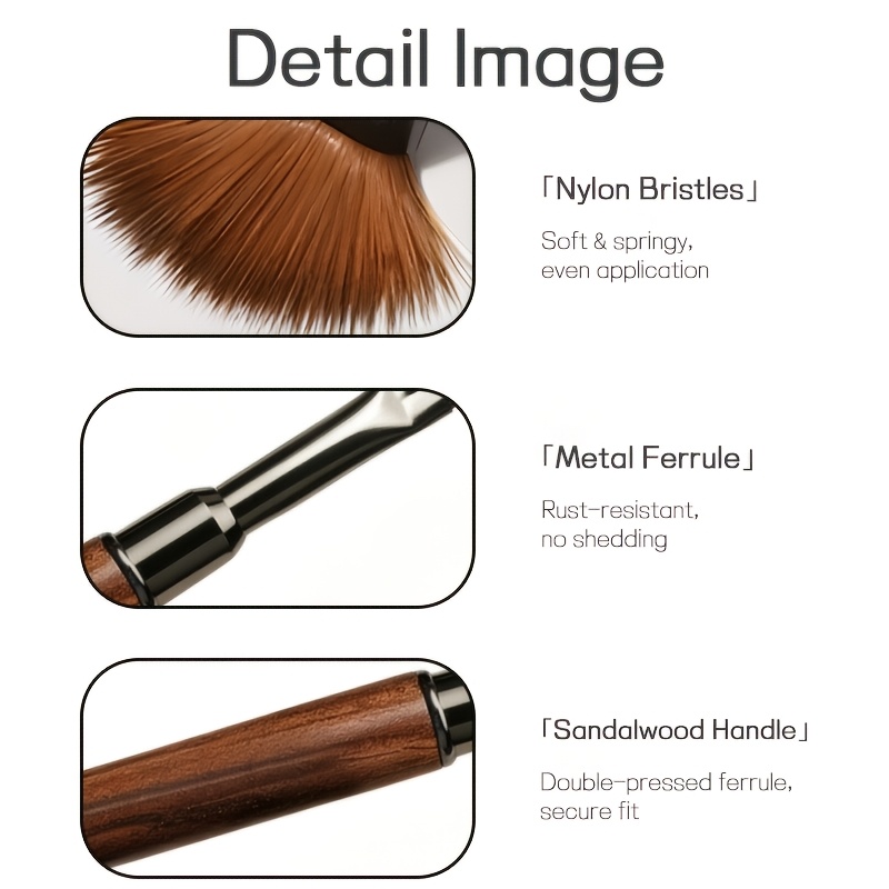 3pcs Nail Art Brush Set with Wooden Handle for Fine Designs