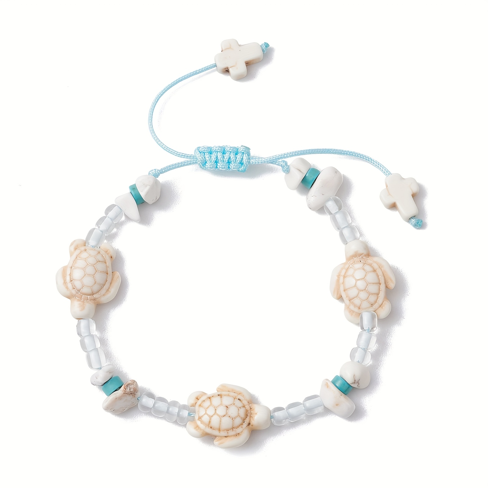 Boho Nautical Starfish and Shell Beaded Bracelet