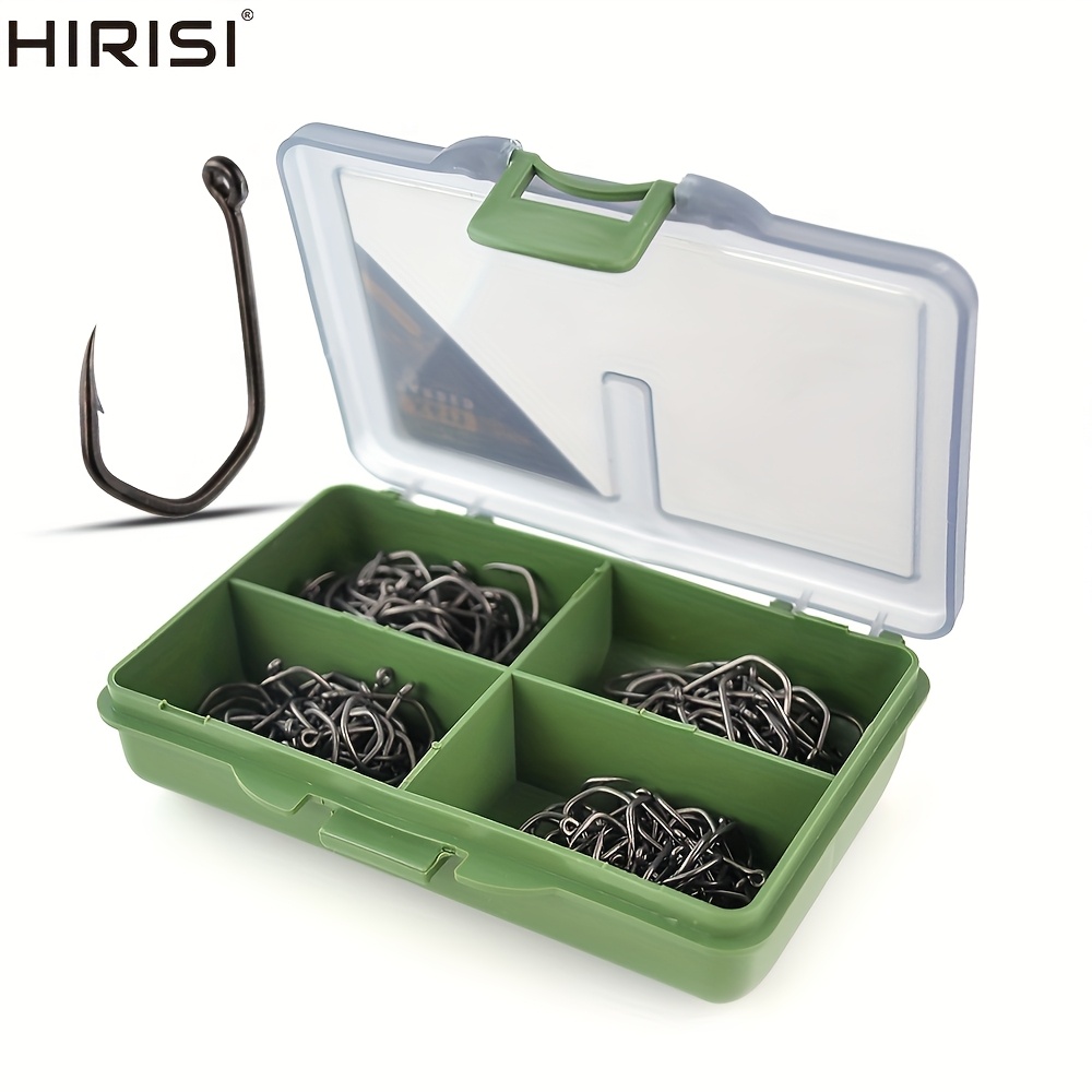 

200pcs Carp Fishing Hooks Barbed Claw Hooks Ptfe Coating High Carbon Stainless Steel Fish Hooks With Box X611