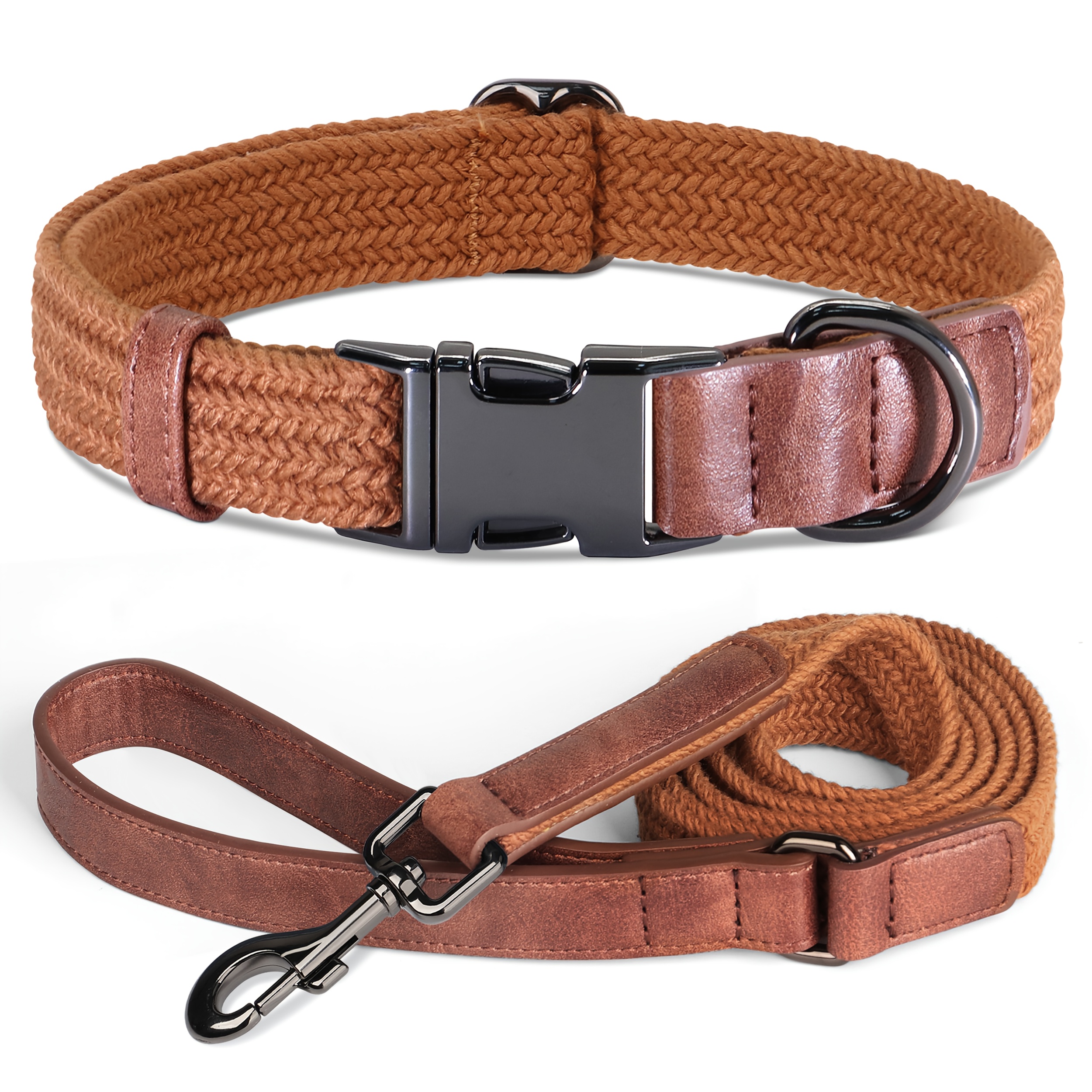 verstellbares hundehalsband leine set geflochtenem nylon  - Temu Germany