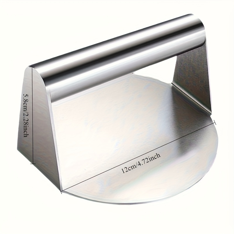 E-shop 1 Edelstahl-Burgerpresse - 6 Zoll Antihaft-Rindfleisch-Burger-, Slider- Steakformer | Ergonomischer Griff flaches Design für gleichmäßig