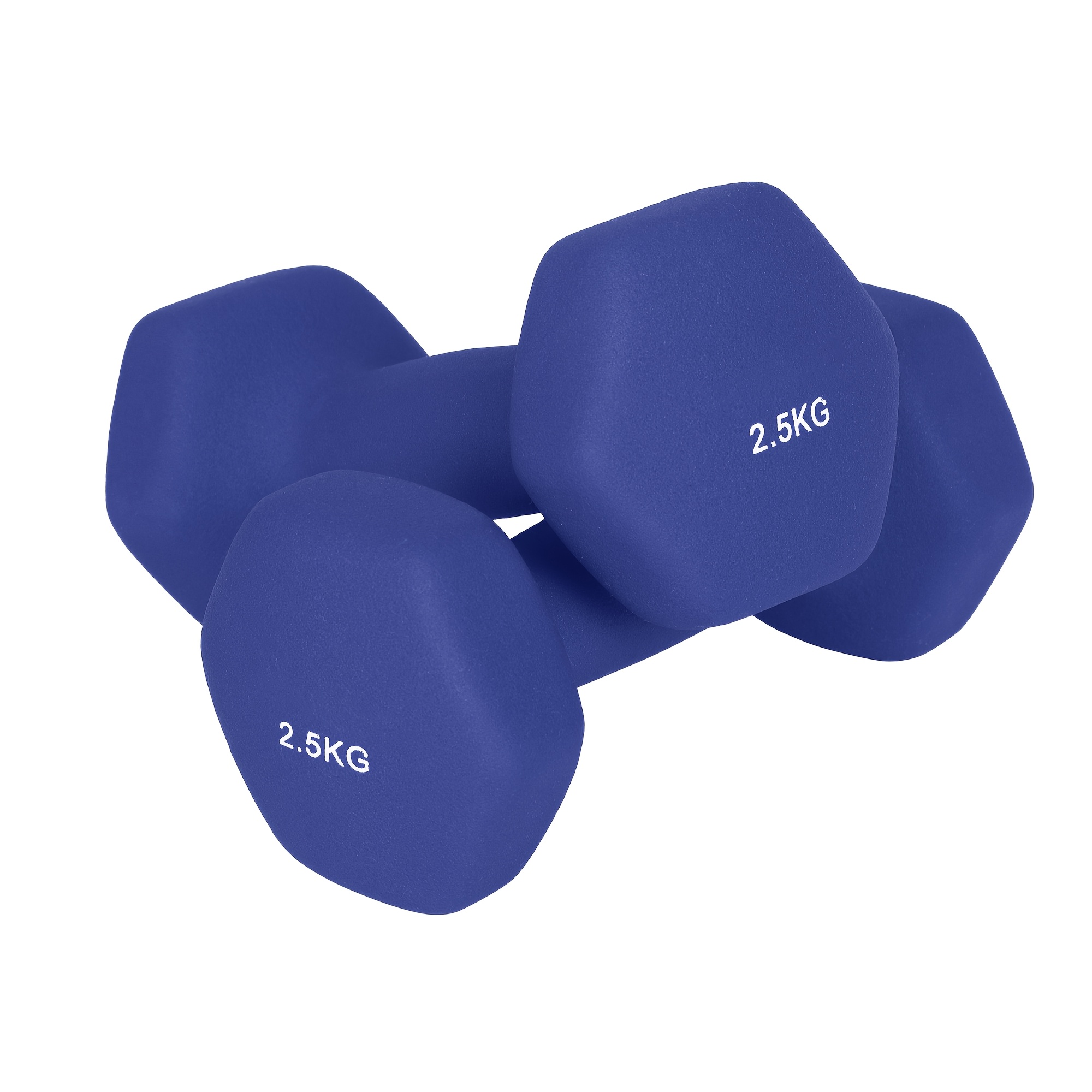 Dumbbells 2pcs Set Dumbbells Hexagon Neoprene Coating Strength Training Workout Fitness 2*2.5kg