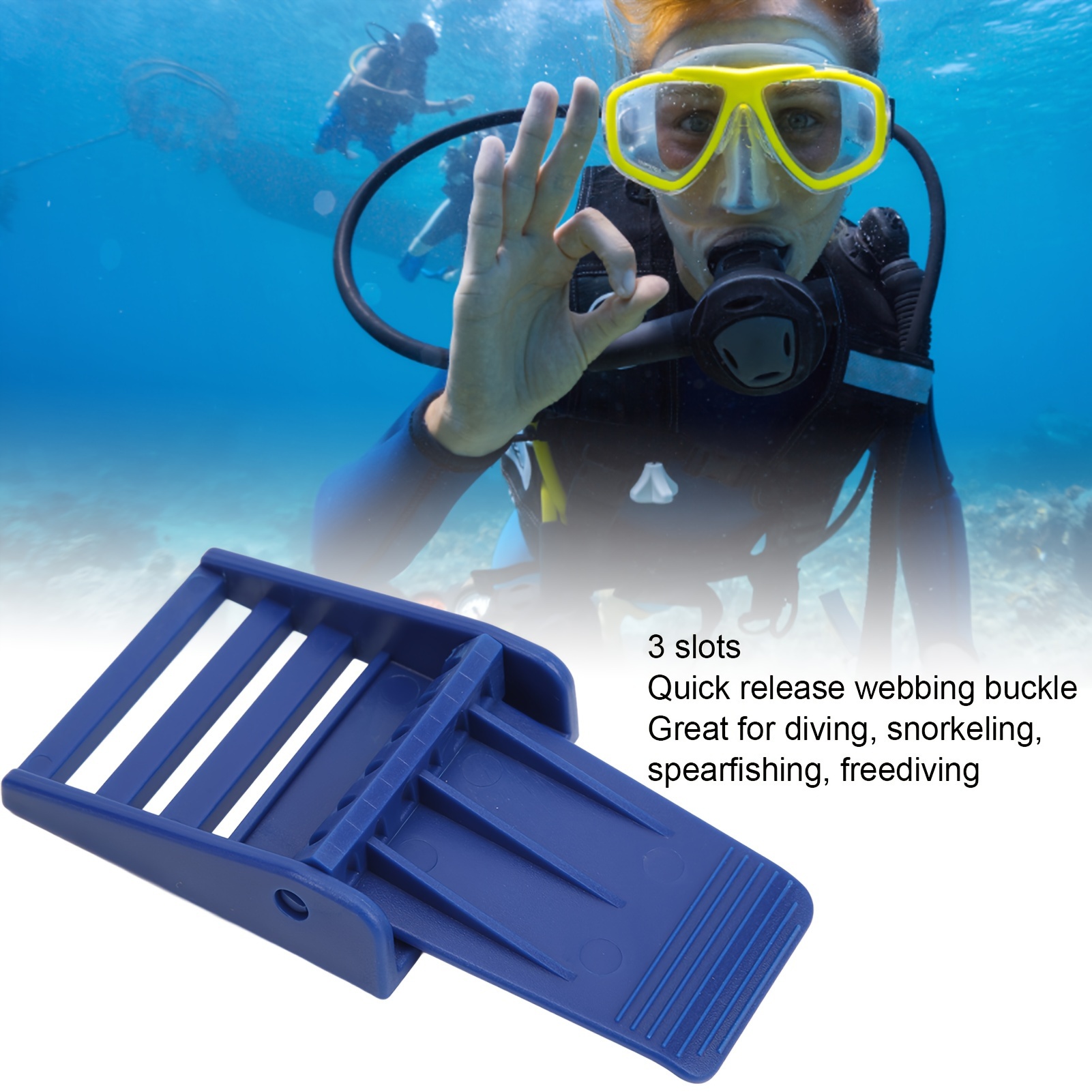 Ceinture De Plongée Avec Poids – Sangle PP, Boucle Inox 304 – Pour Plongée Sous-marine, Apnée, Sports Nautiques