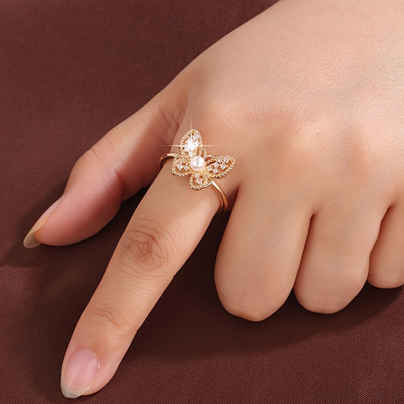 Delicate Butterfly Ring with Zirconia