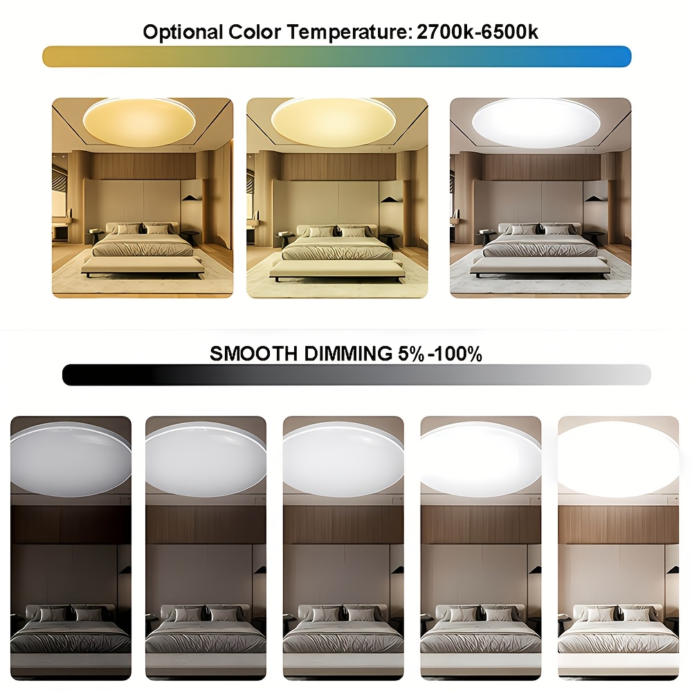24W Smart Ceiling Light with BT & WiFi Control