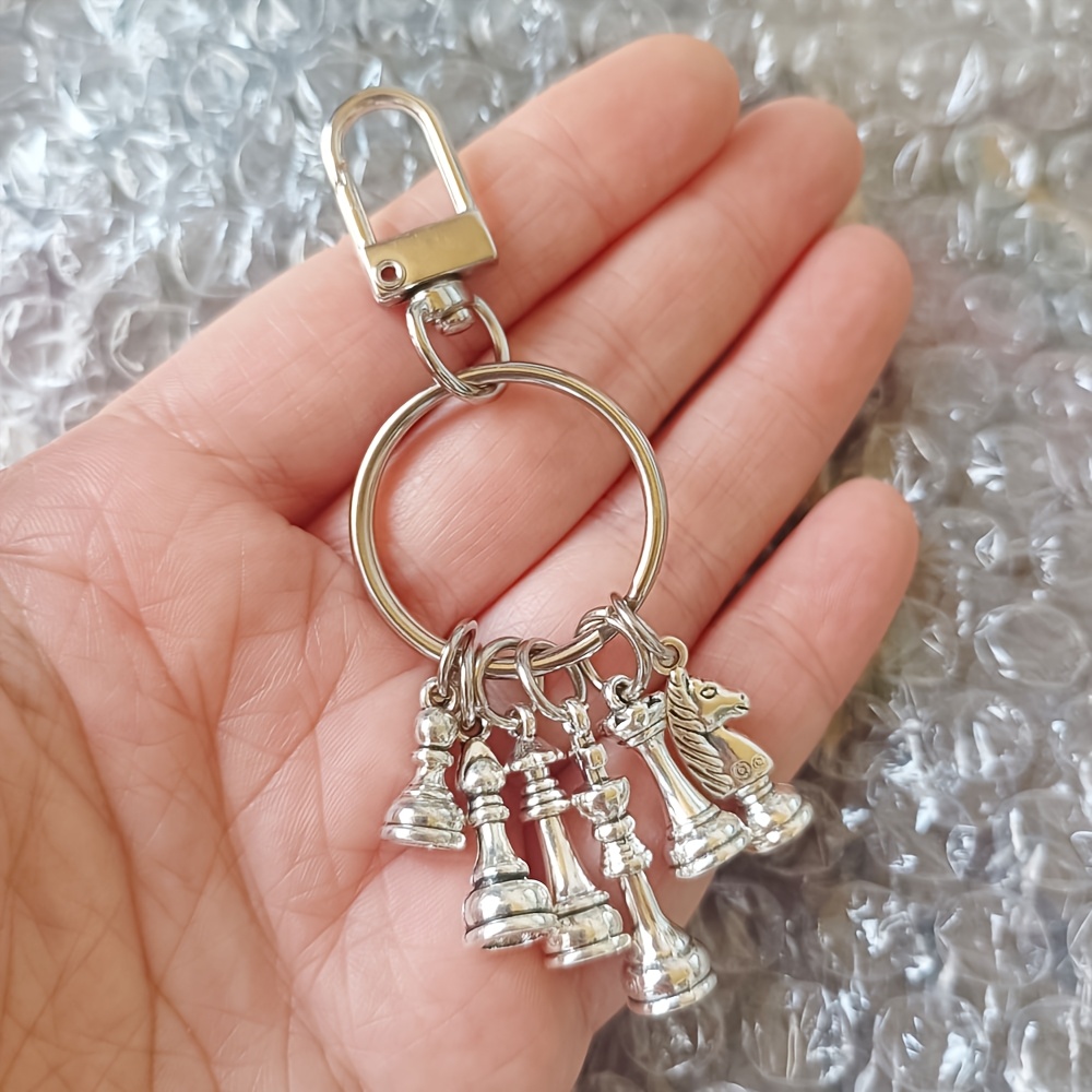 TEMU 1pc Porte-clés Pièce d'Échecs - , Accessoire pour Amateurs d'Échecs, Cadeau pour Joueurs et Passionnés, Accessoire de Jeu d'Échecs pour Tournois