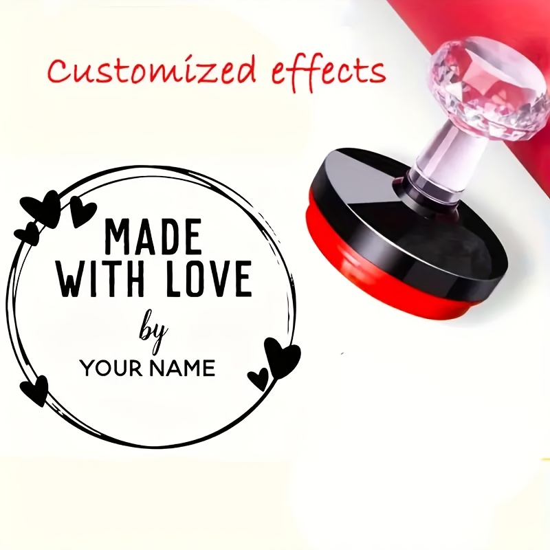 

Custom Personalized Stamp With Name & Date - Choose From 11 , Ideal For Invitations & Return Address Labels, Rubber Material