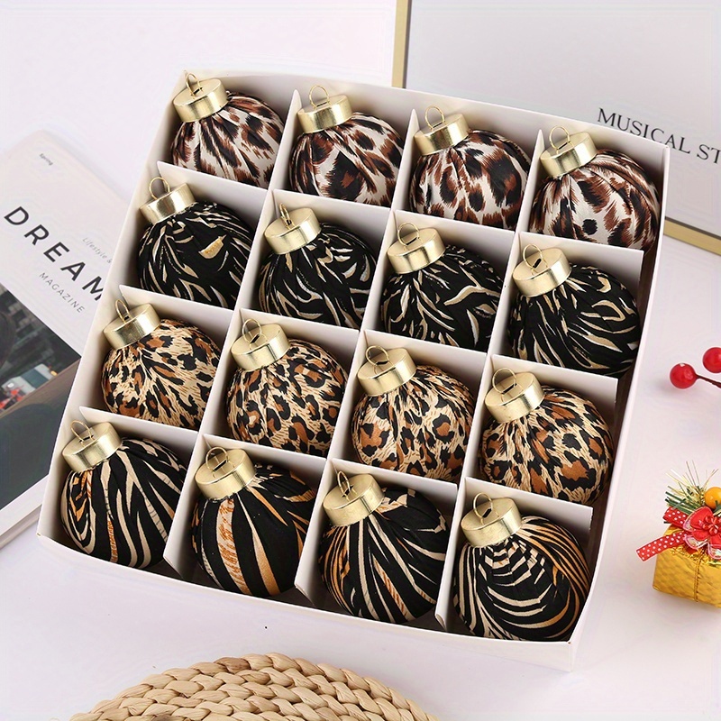 New Christmas Balls 16pcs/6cm Set Holiday Decorations Suitable For Weddings, Parties, Festivals, Courtyards, Christmas Decorations, Christmas Tree Ornaments