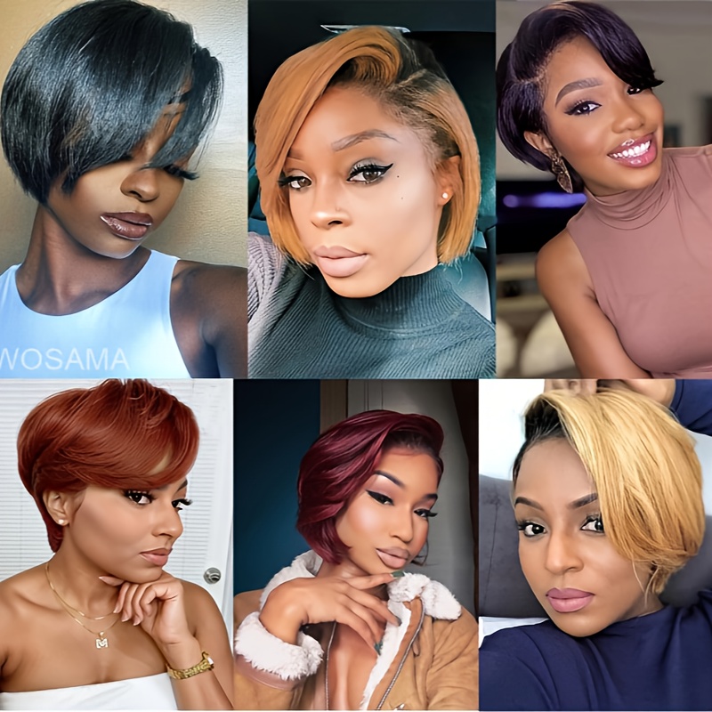 VARCILY Femme 150% Densité Perruque Courte Ondulée Bouclée, 20.32 cm Cheveux Humains Brésiliens Remy, 13*4 HD Lace Front, Pre Plucked avec Baby Hair, Perruque Pixie Cut Sans Colle pour un Look Naturel