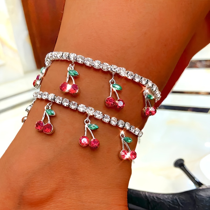 1pc Casual Boho Double Layered Chain Anklet Women Foot Jewelry