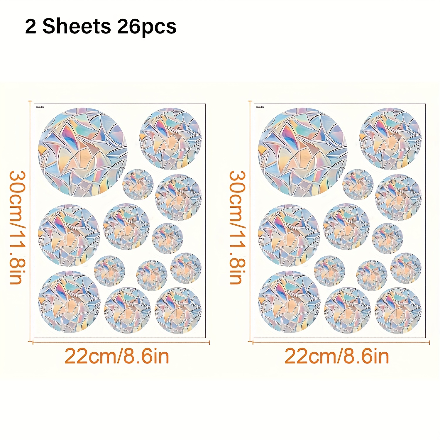 13pcs/26pcs Window Decals For Birds Strikes, Anti-collision Bird Deflectors, Suncatcher Stickers Rainbow Window Clings For Glass Windows