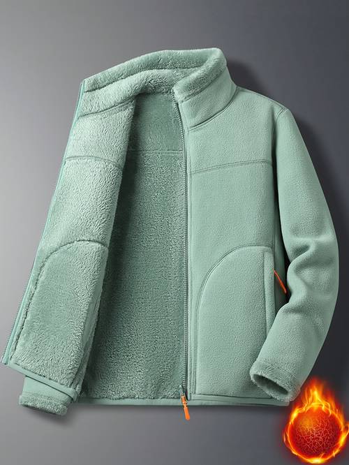 womens winter windproof jacket with coral lining and stand up collar full zip outdoor sports jacket womens winter jacket womens warm jacket