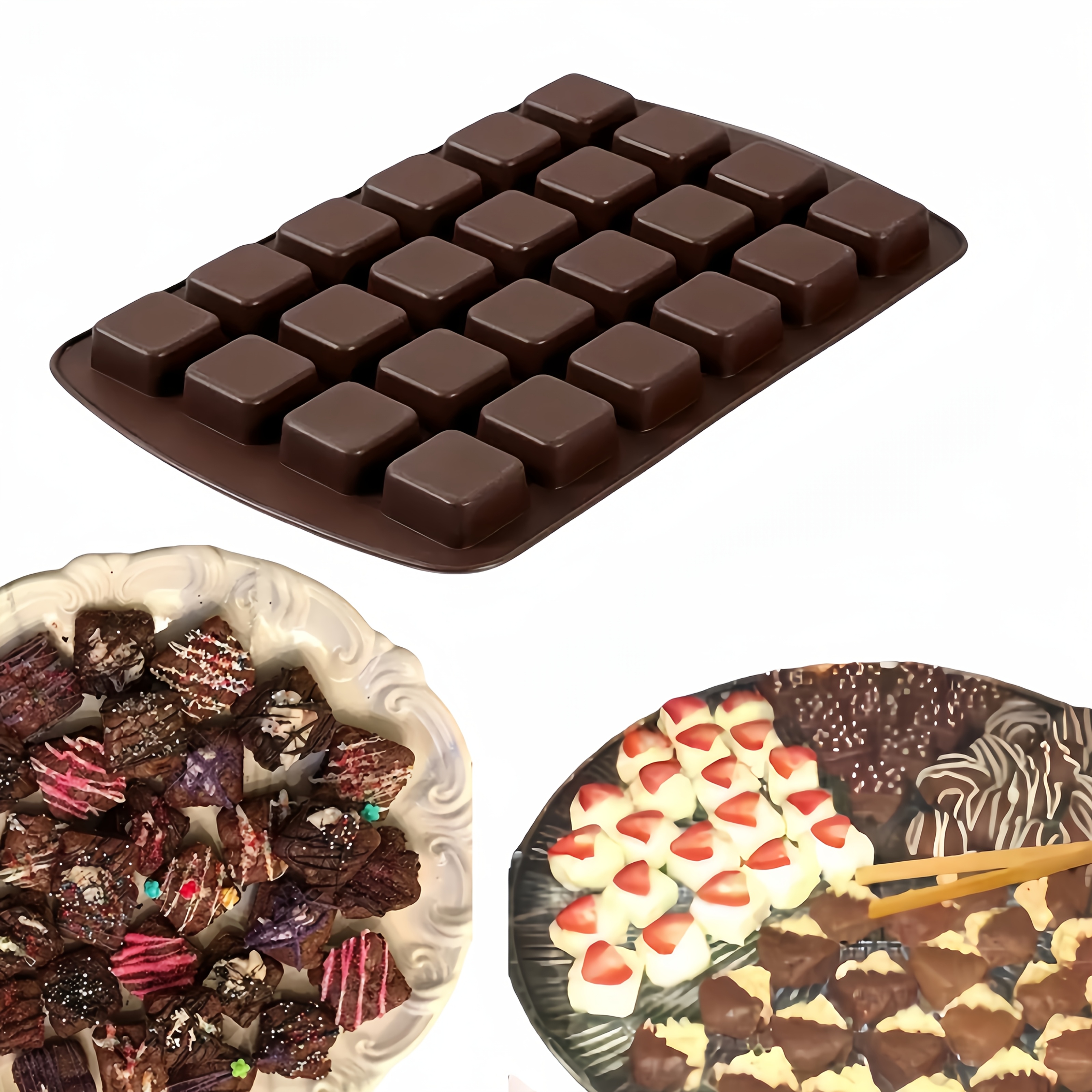Favengo 3 Pcs Molde De Silicona Para 15 Magdalenas Molde Para Muffins