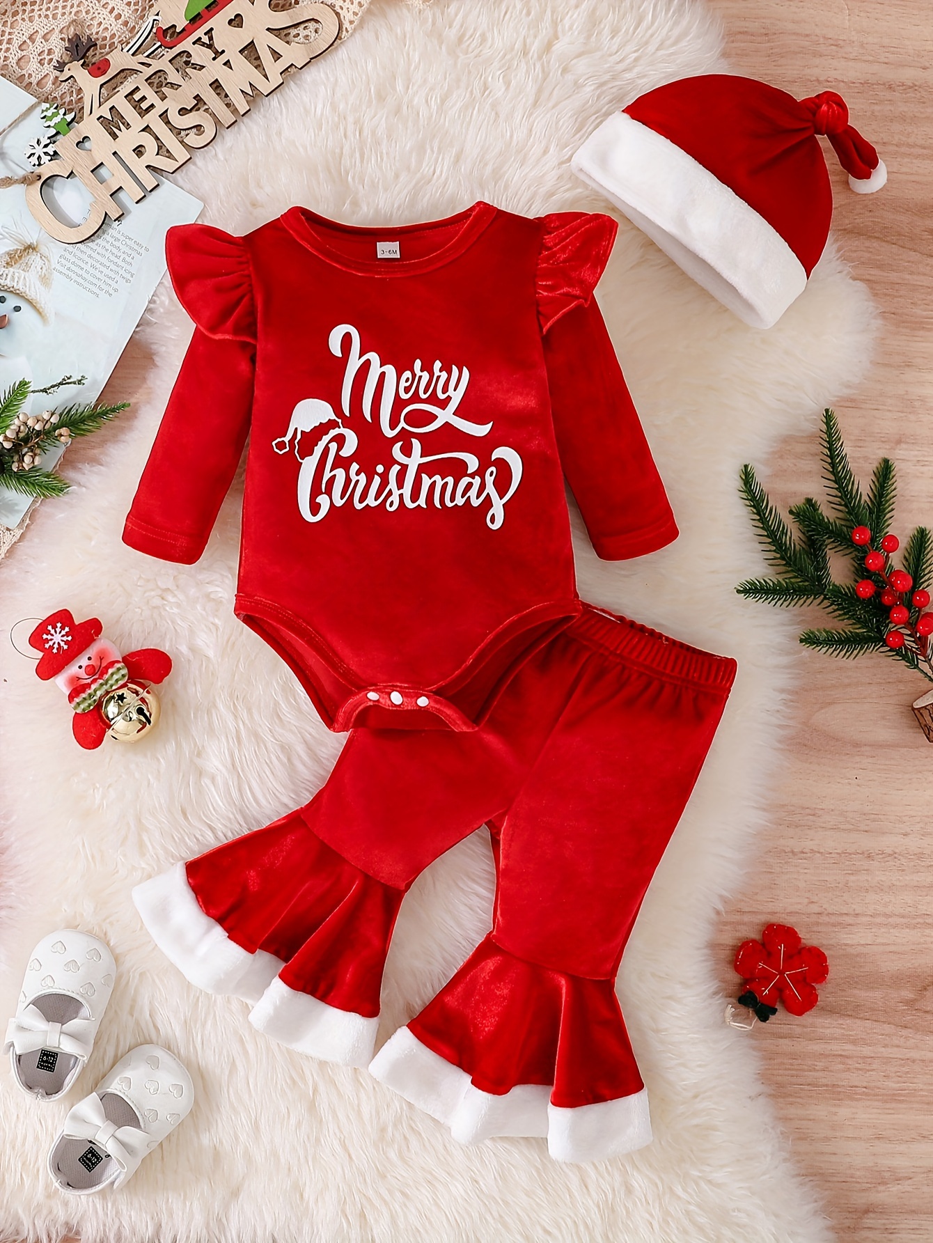 Recién Nacido Ropa Navidad Para Bebe Papá Noel Mi Primera Navidad