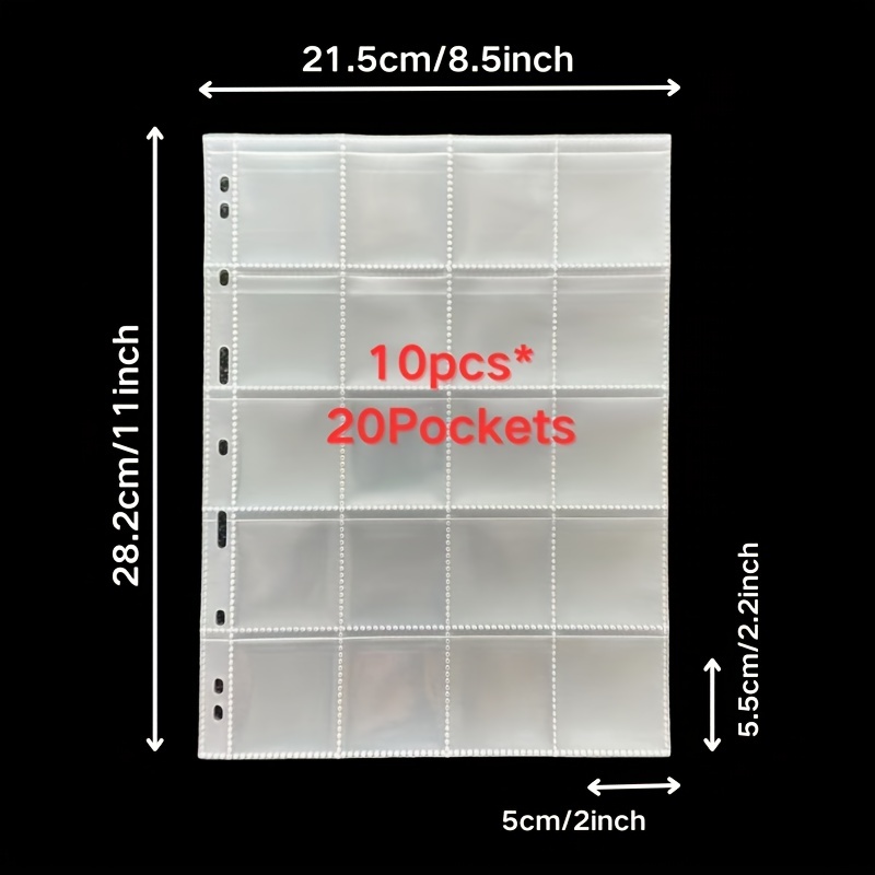 Image of Premium 10 Sheets Multi-pocket Album - Fits All Binders, , High , Multipurpose Storage For Trading Cards, Cards, Keepsakes, Latest Collectibles Protector