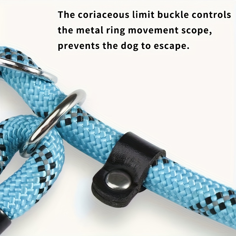P-Rope Integrated Pet Dog Leash Collar with Adjustable Collar