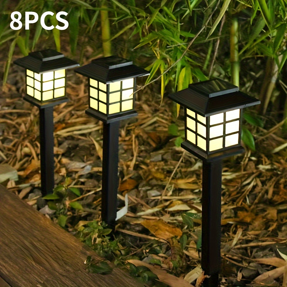 8pcs Solar House Lights Courtyard Lights Solar House Lights Lawn Lights Window Lights Courtyard Decorative Lights