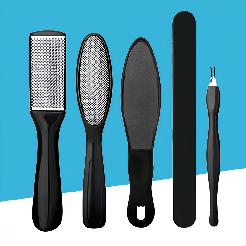 TEMU Five-piece Foot Care Set - , Removes Dead Skin, Includes Nail Clippers