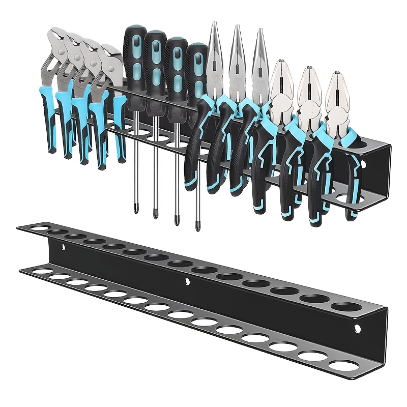 Iukoio Screwdriver, Pliers, Wall-Mounted, Heavy-Duty Metal Multi-Function Storage Rack for Small Tools, Utility Shelves