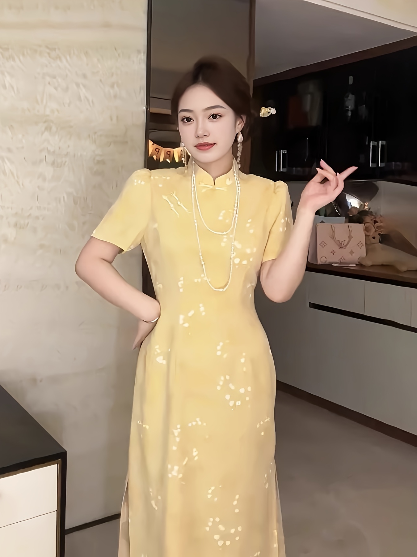 a line blue midi dress Rihoas Modest Smocked Fit and Flare Midi Dress Midi Dress