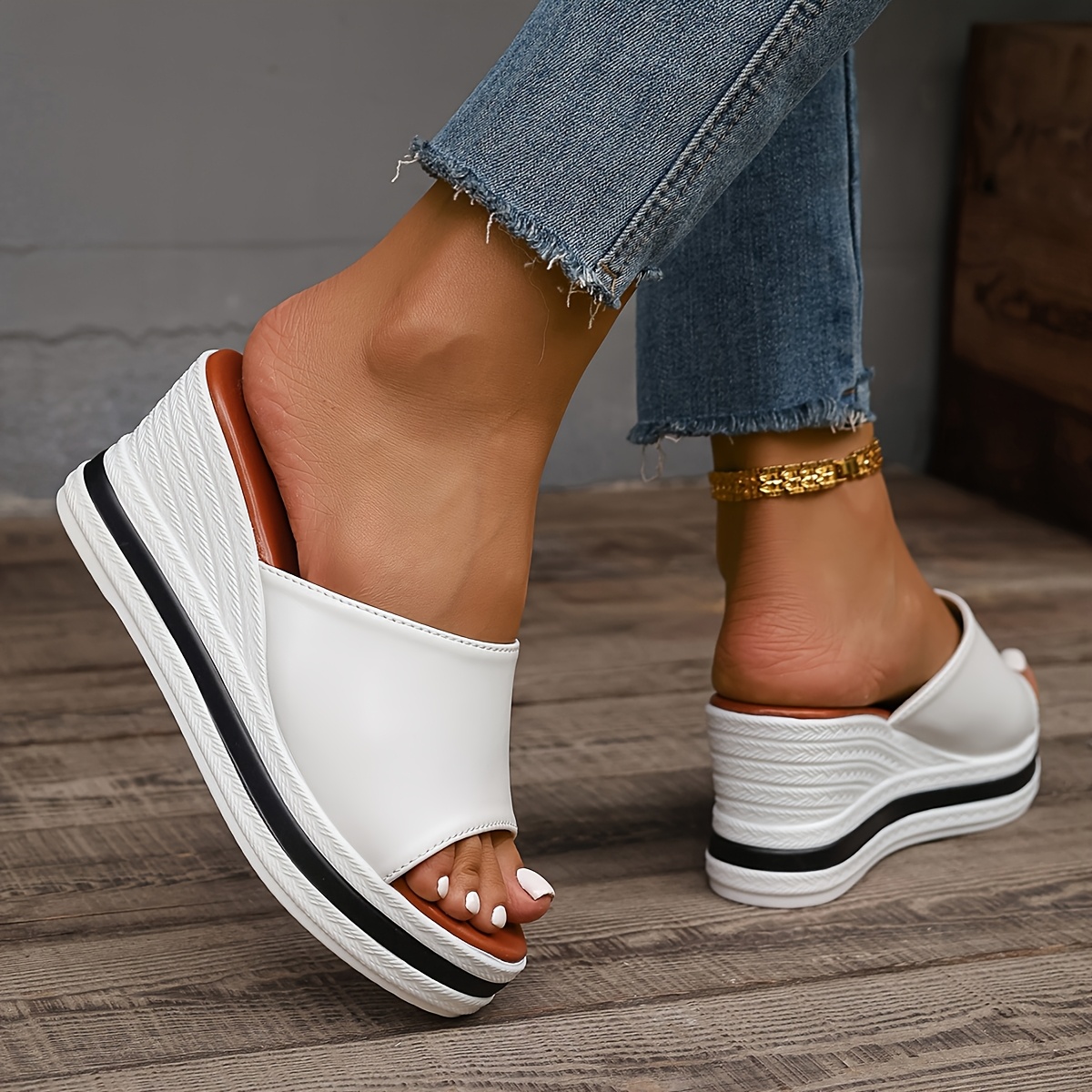 TEMU 2026 Women's Summer Solid Shoes, Comfortable And Stretchy Versatile Vacation Shoes For Women, Women Shoes