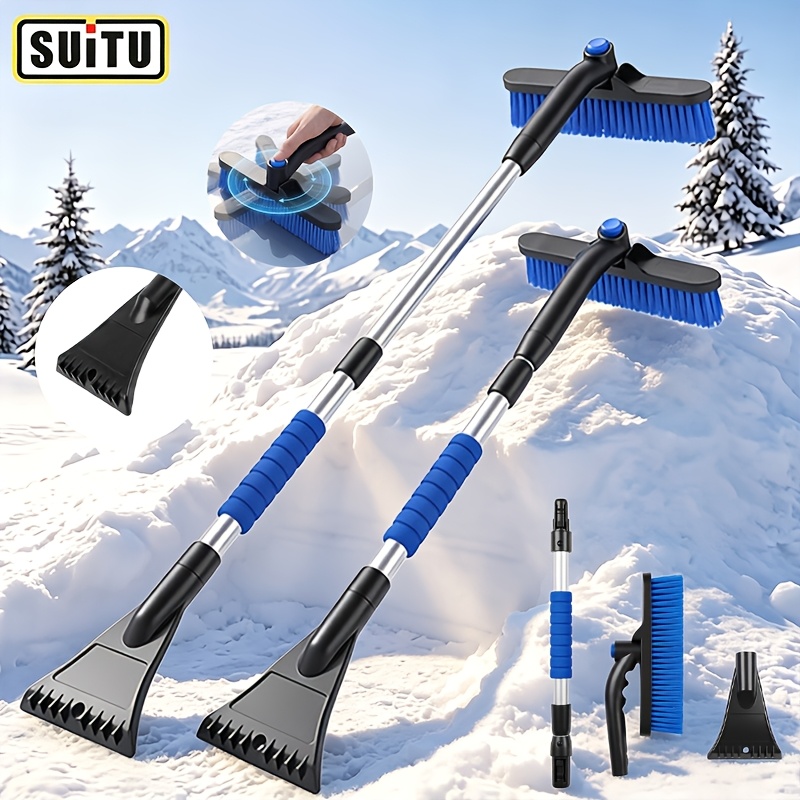 TEMU Pelleteuse de neige multifonctionnelle pour voiture, équipée d'une poignée ergonomique, tête de burin pour le retrait de , outil pratique d'été