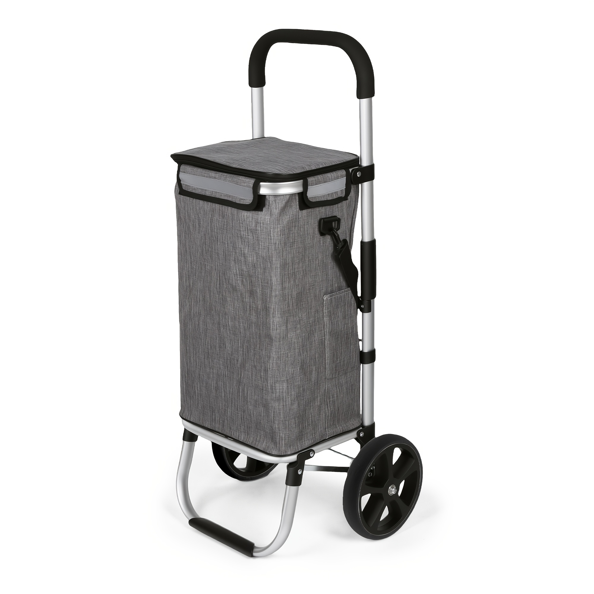 Image of Detachable Cloth Bag Shopping Cart Foldable Household Portable Elderly Supermarket Shopping Pull Cart Shopping Basket And Trolley