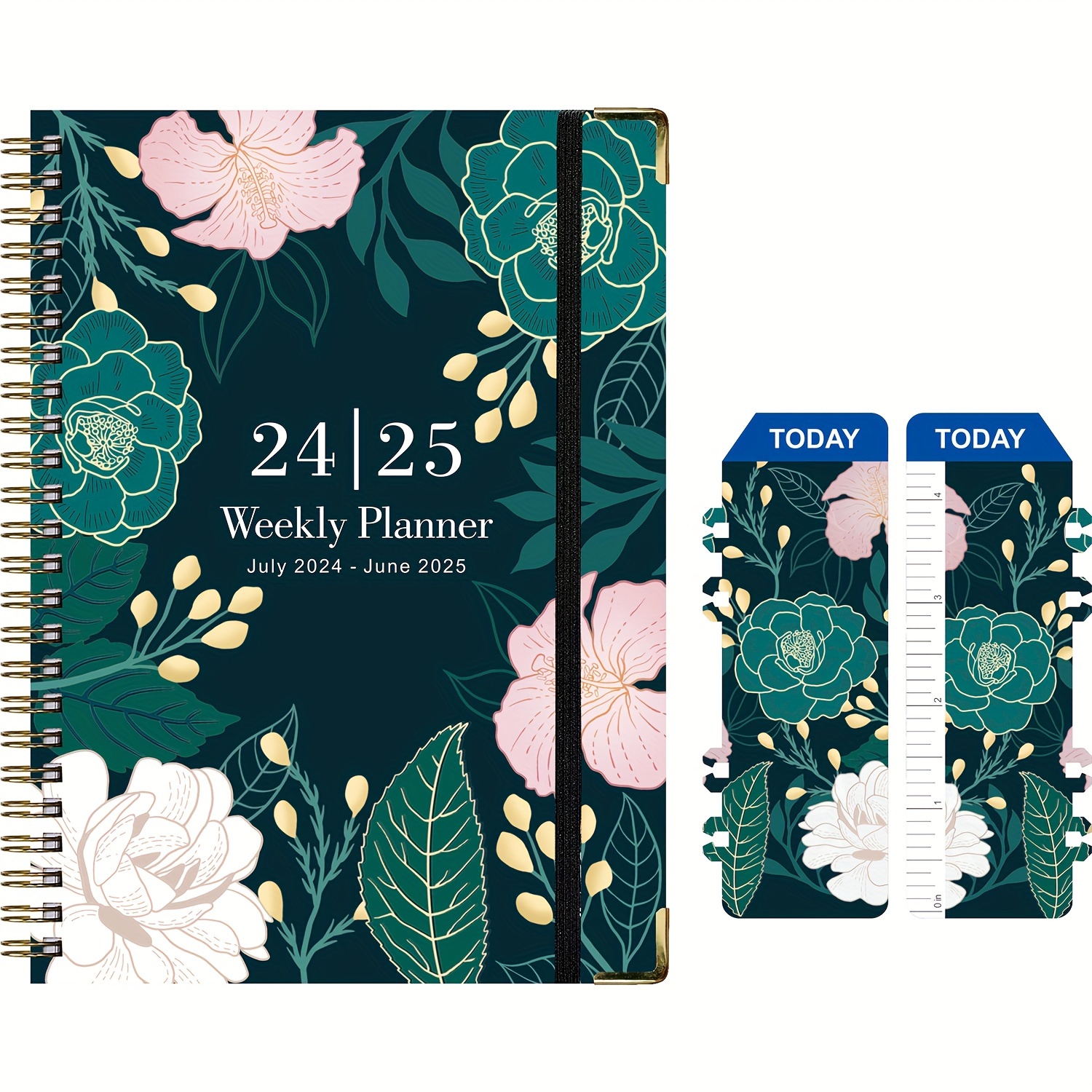 

1 Set 2024-2025 Planner - July 2024 - June 2025, 2024-2025 Daily, Weekly And Monthly Planner, 12 Month Labels, 6.2" × 8.5", Pocket, Hardcover, Perfect Daily Organizer