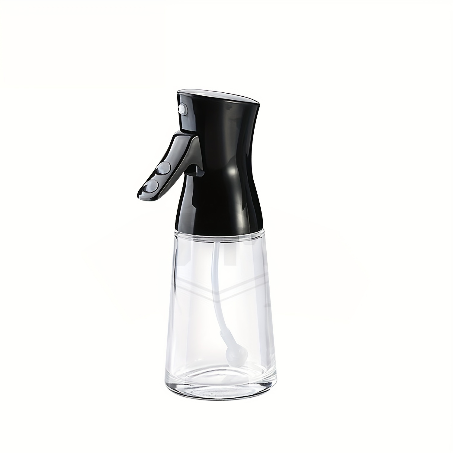 Image of 180ml/6oz Thickened Glass Oil Dispenser With Nozzle, Kitchen Gadget Accessory With Strong & , Olive Pp Bottle Sprayer For Air Fryer, Cooking, Barbecue, Salad, Baking, Roasting