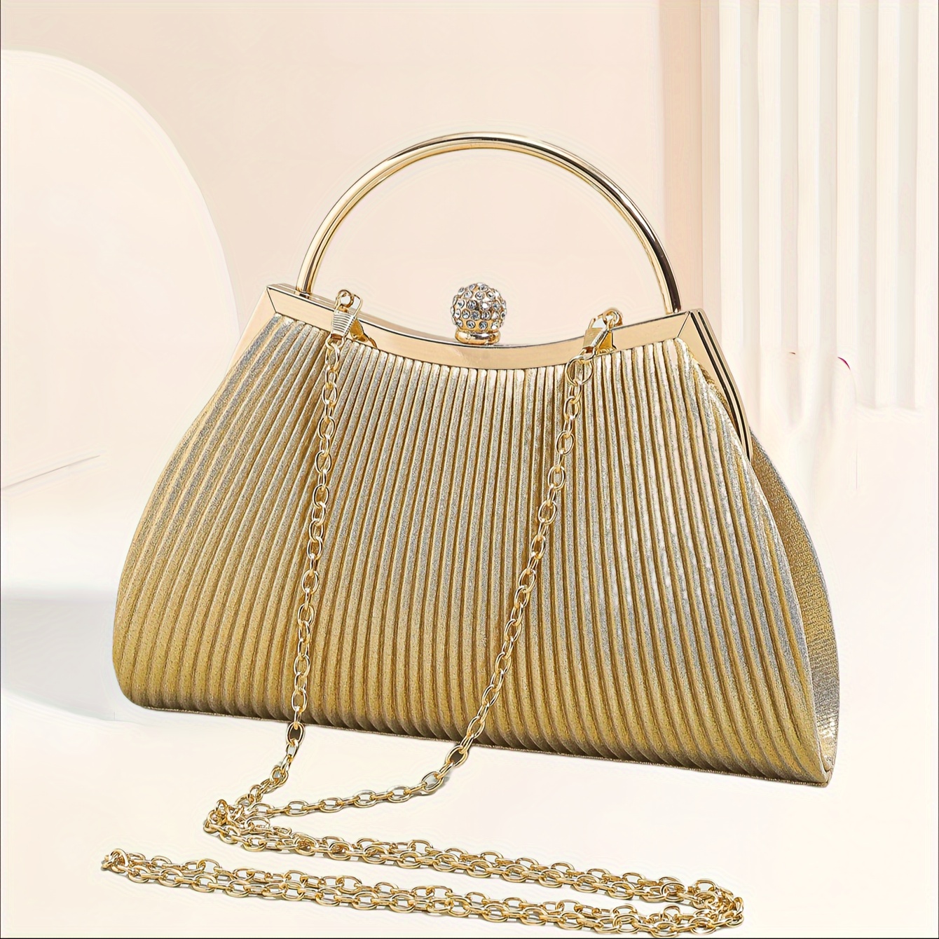 TEMU Elegant, Exquisite, Sequin, Stylish, Luxury, Shiny Fashionable Evening Clutch Bag For Formal Dress Evening Bag, Dinner Bag For Party, Woman,
