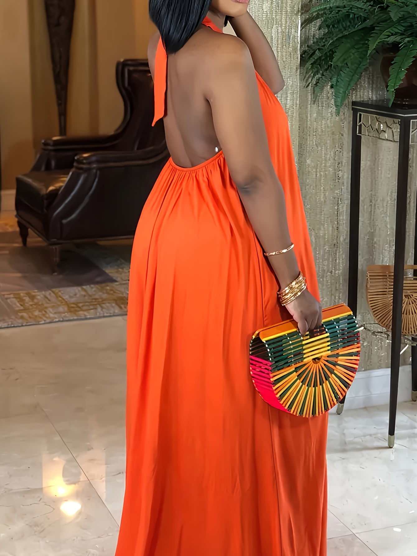 solid color strapless shoulder loose backless maxi - Temu Mauritius