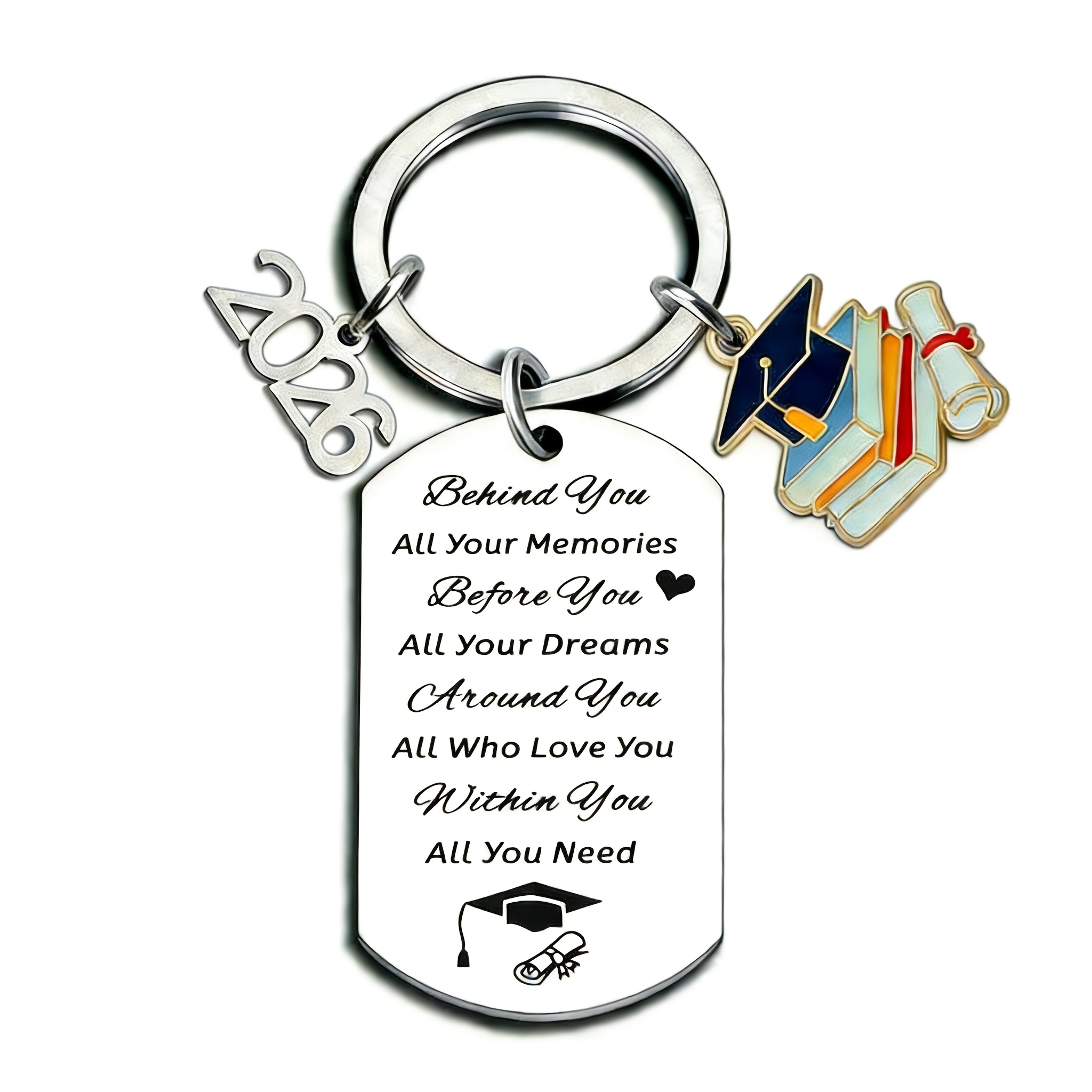TEMU 1 Item, 2026 Graduation Keychain - Engraved With Words For Graduates - 2026 Graduation Season Gift, A Graduation Present For , , University, Or