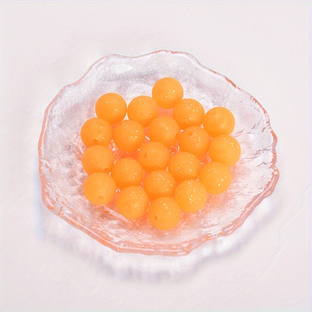 60pcs Glitter Silicone Beads in 6 Vibrant Colors for DIY Jewelry