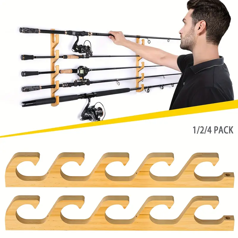 1 2 4 pack horizontal fishing rod pole holders garage wall - Temu Poland 1 2 4 pack horizontal fishing rod pole holders garage wall - Temu Poland