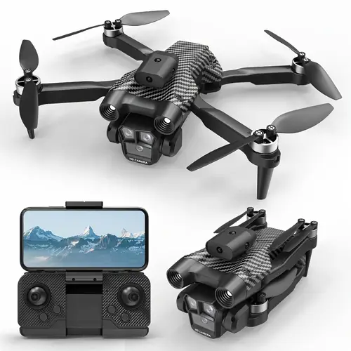rc with wifi fpv foldable 2 batteries easy to for outdoor aerial photography enthusiasts black birthday gift valentines day gift