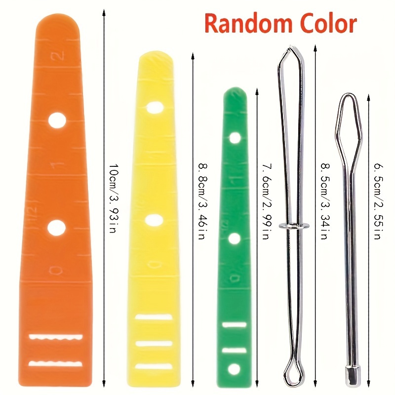 Kit de 6 bucles de costura, incluye gancho giratorio de bucle flexible,  pinzas de metal, herramienta de giro de bucle largo con pestillo para