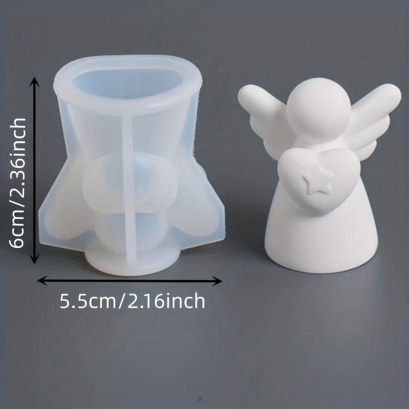 Image of Cute Love Resin Mold Silicone Candle Mold Ornament Making Gypsum Resin Craft Mold Home Decoration Christmas Decoration