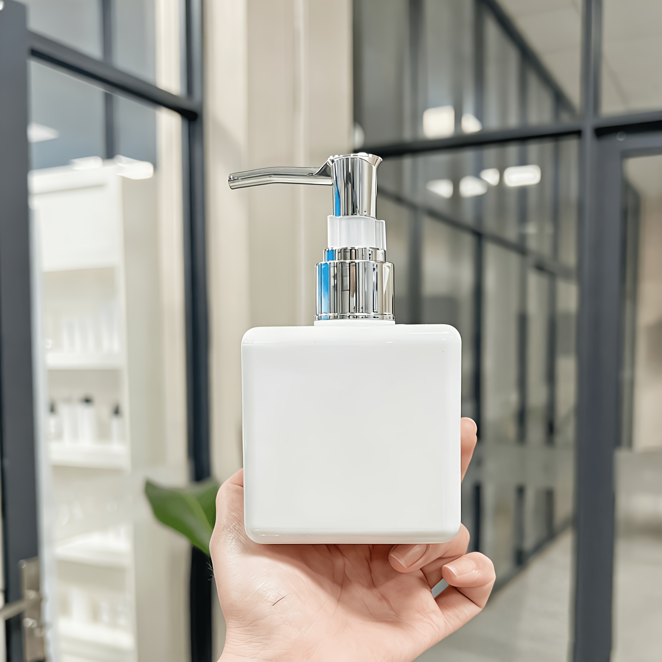 TEMU Thick-walled Lotion Bottle With A Capacity Of 250ml/8.45oz, Featuring A Pump For Makeup Remover, Facial Cleanser, And Essential Oil, Which