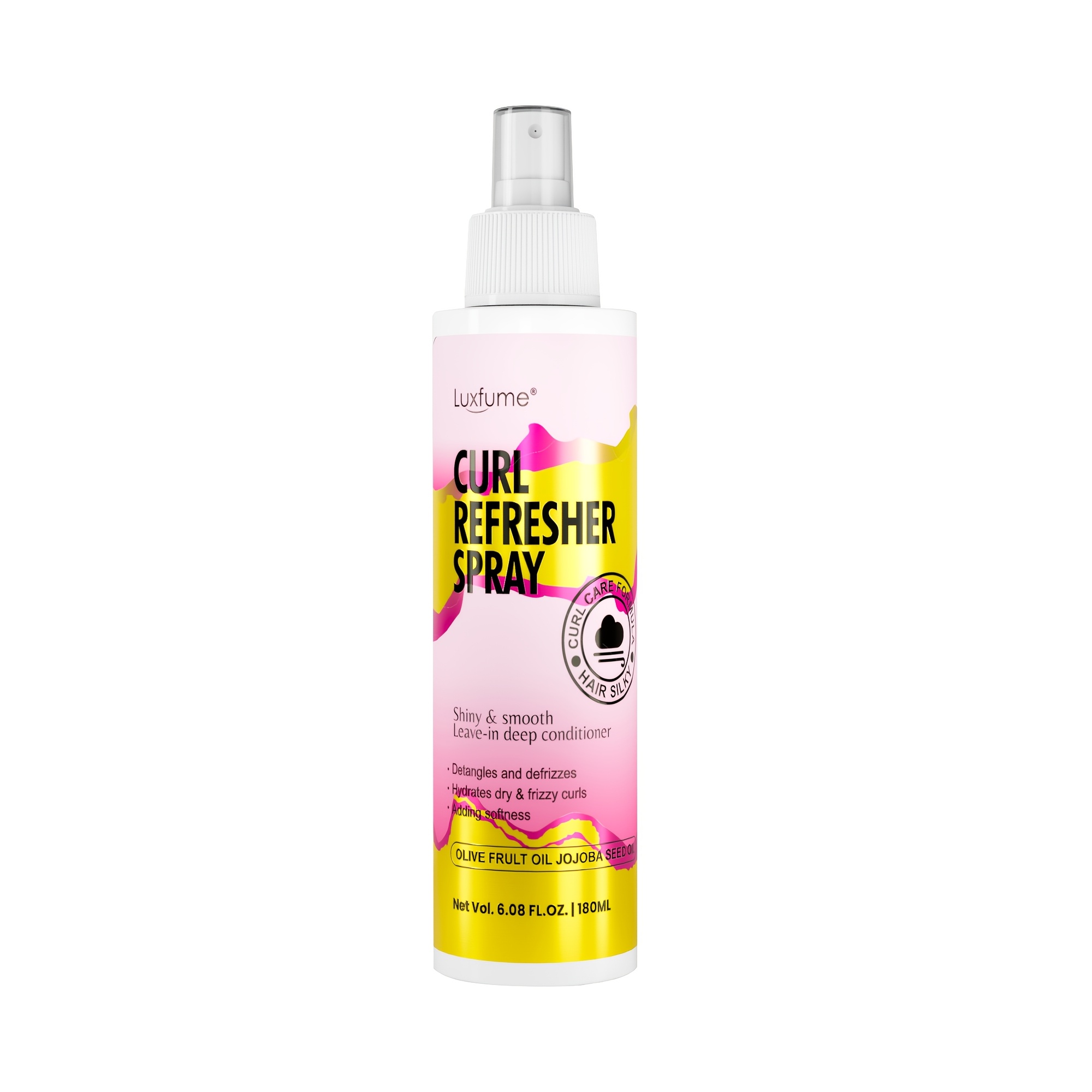 TEMU Luxfume Curly Hair Renewal Spray Conditioner, With Coconut Argan Oil, Quickly Detangles, Curly Hair , And Provides 24-hour Styling And
