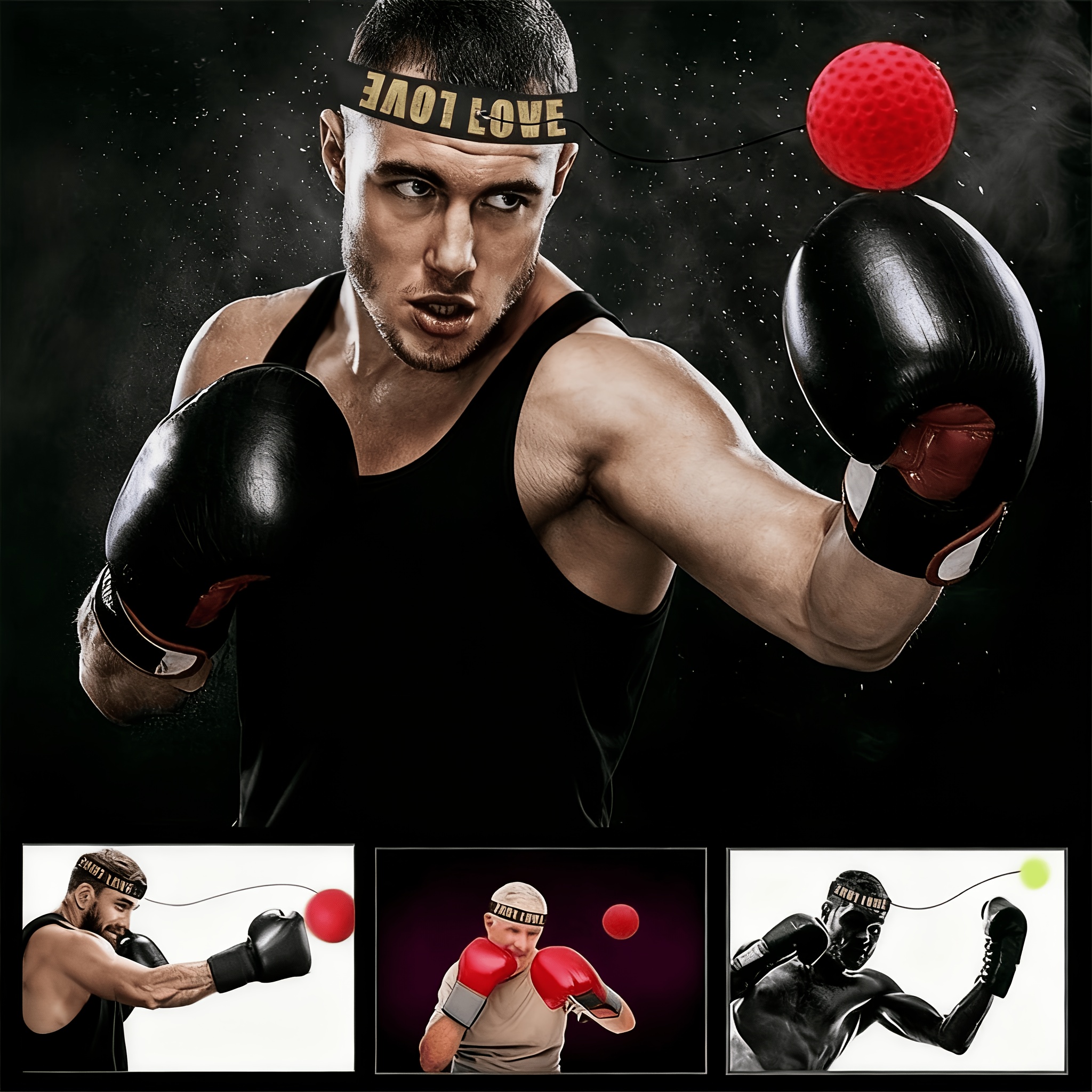 Head-Mounted Boxing Reaction Ball for Combat Training, Speed Ball for Adults to Relieve Stress And Vent Frustration