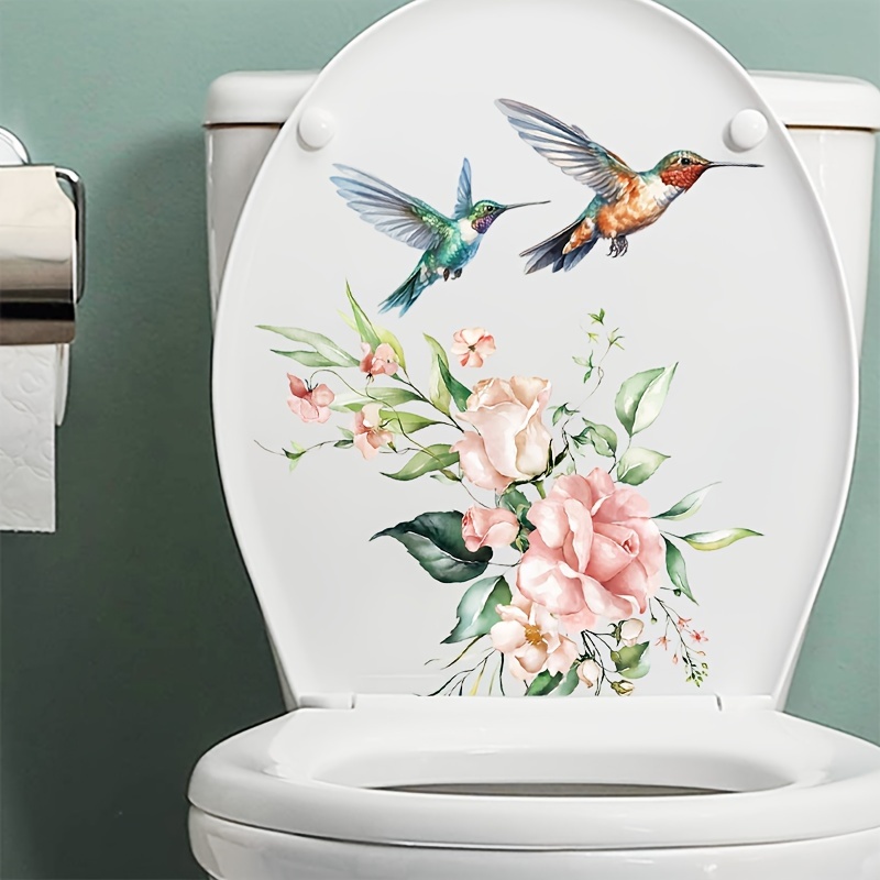 

1pc Hummingbird Toilet Seat Decals, New Home Bathroom Tank Decals, For Bathroom Door Stickers, Wall Stickers To Add A Little Fun To Your House