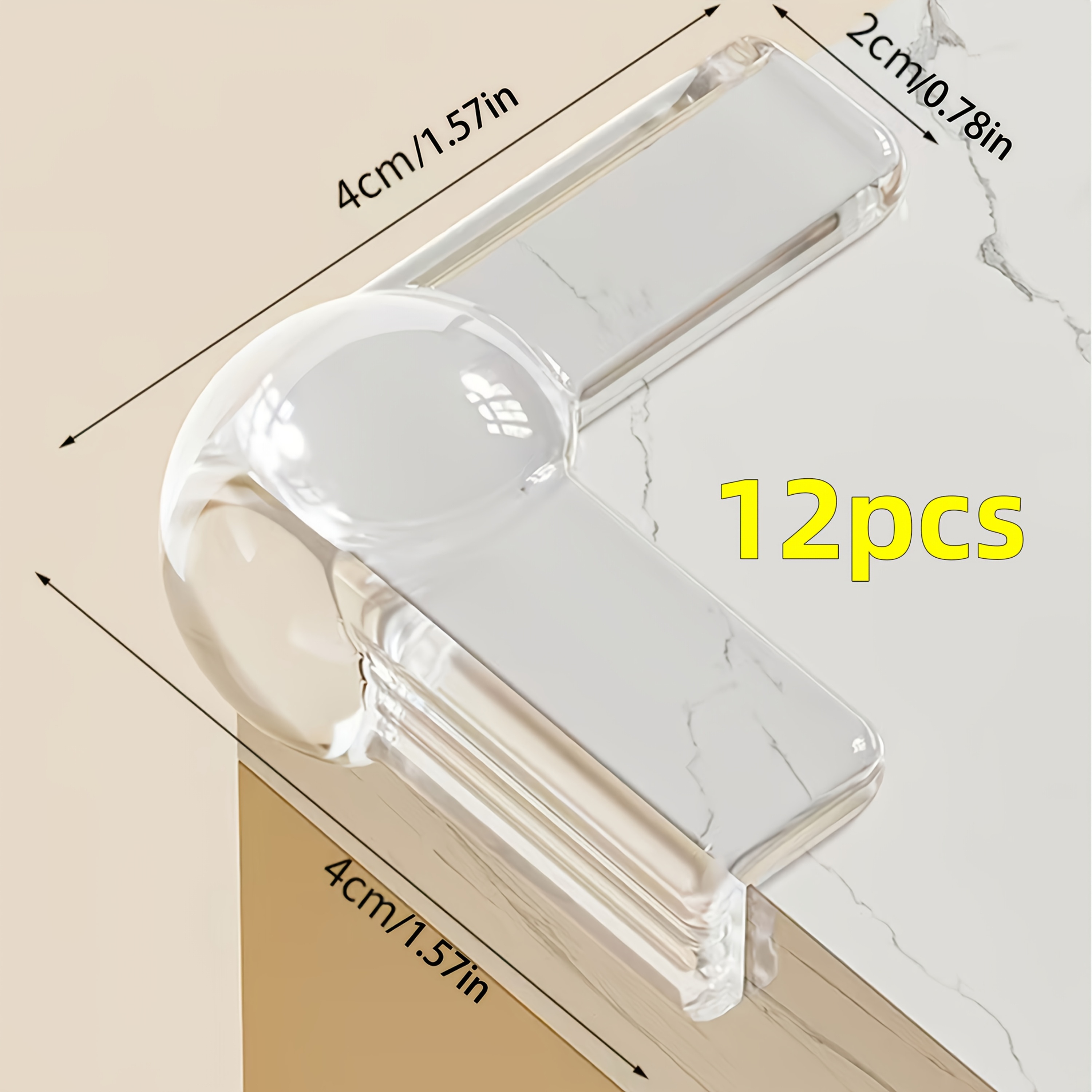 TEMU 12pcs Air Cushion Clear Anti-collision Corner Set - Protection Corners, Soft Thick Protective Covers, Furniture Table , Safe Anti-collision,
