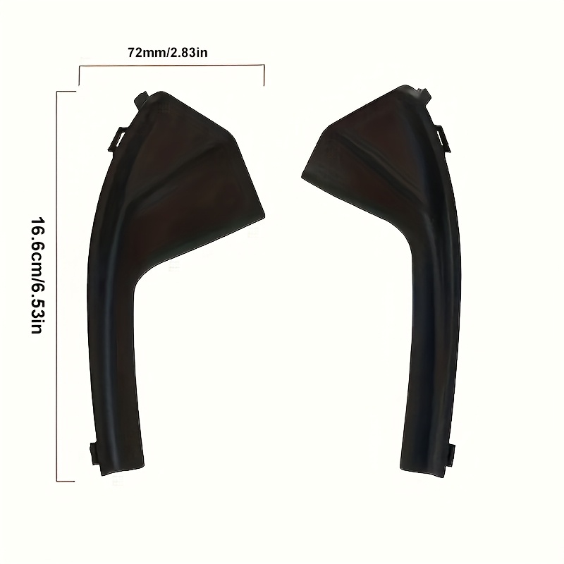 TEMU 2pcs Front Windshield Cowl Grille Panel Set For Versa Sedan Hatchback Tiida 2005-2010 Black Plastic Panel