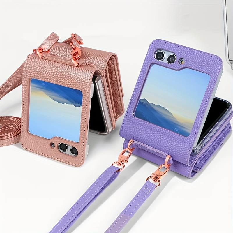 phone case fashion crossbody wallet faux leather phone case - Temu