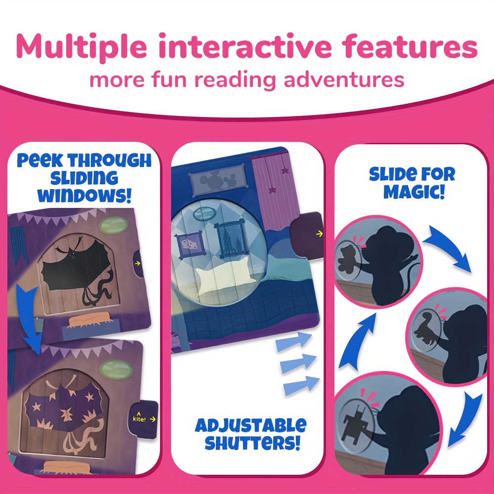 Mouse's Fear of the Dark, Push-pull books, busy book, Parent-Child Learning Activity Book -Overcoming fear and cultivating courage in preschool children, Independent Operation Skills Fun Mechanical Design for Hands-On Ability Training, Playful Illustration, Durable Board Book, Engaging Illustrations, Sturdy Construction, Top Gift: Christmas & Birthday Present