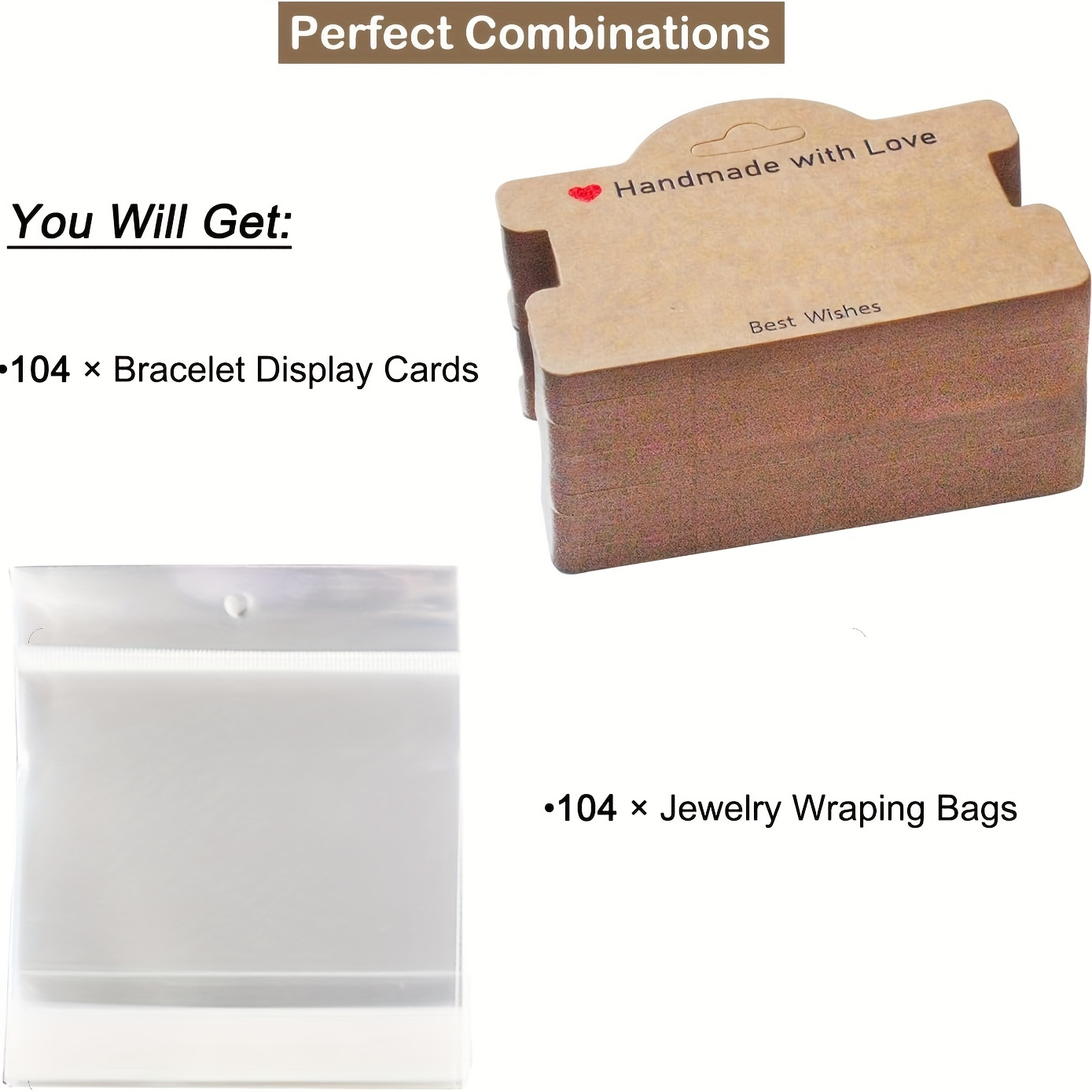 Fatiya Lot De 100 Cartes De Présentation De Bracelets Avec