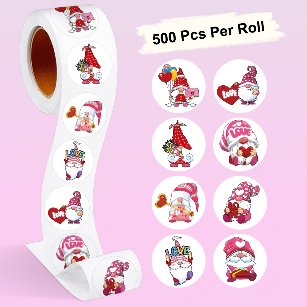 

500pcs Valentine's Day Stickers Sealing Stickers Gift Decoration Non-adhesive Labels